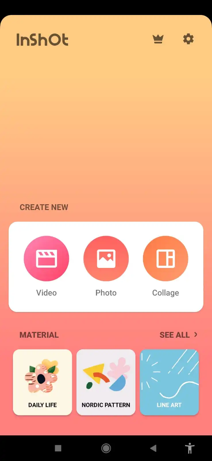 inshot pro apk homepage